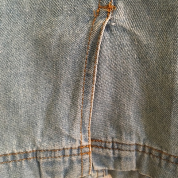 Vintage Looney Tunes Denim Overalls Style Dress with Rivet Buttons Ladies Large - Picture 9 of 11